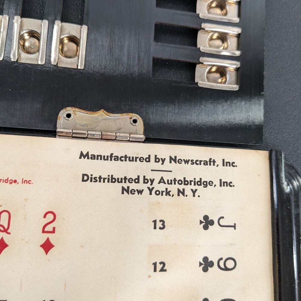 Vintage 1938 Art Deco Black EUC Autobridge Playing Board - Picture 8 of 14